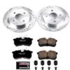 Powerstop K1363 Rear Brake Disc and Pad Kit for 2001-2004 Ford Focus ZTS, ZX3