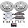 Powerstop K6957-36 Front Brake Disc and Pad Kit 2-Wheel Set for 14-16 Acura MDX