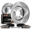 Powerstop KOE879 Front Brake Disc & Pad Kit ceramic for 2000-2001 & 2004 BMW X5