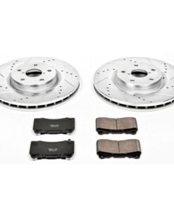 Powerstop K131 Brake Disc and Pad Kit front for 2005-2014 Subaru Impreza WRX STI
