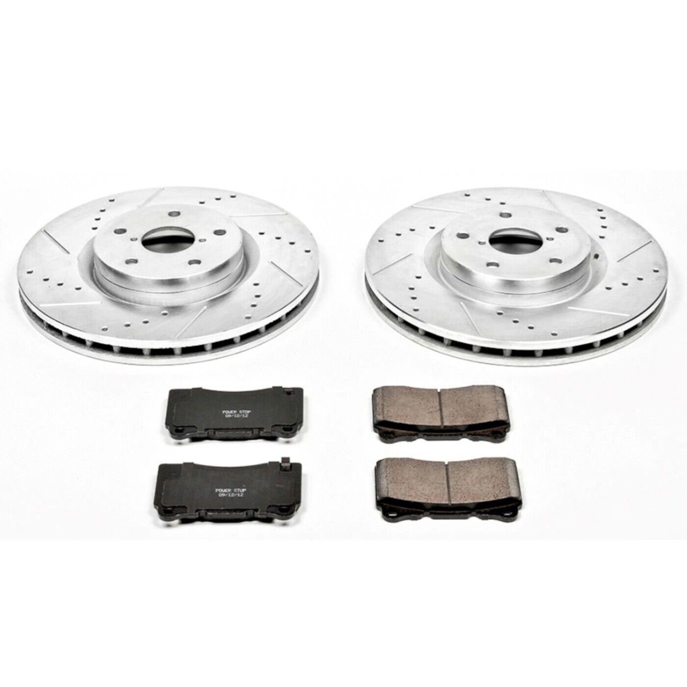 Powerstop K131 Brake Disc and Pad Kit front for 2005-2014 Subaru Impreza WRX STI
