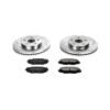 Powerstop K2406 Brake Disc and Pad Kit front for 2006-2013 Lexus IS250 RWD