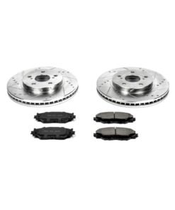 Powerstop K2406 Brake Disc and Pad Kit front for 2006-2013 Lexus IS250 RWD
