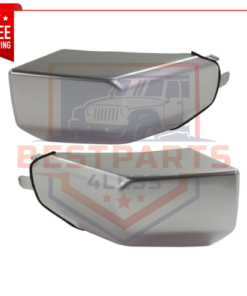Set of 2 Front Painted Silver Bumper End Caps for 2007-2014 Toyota FJ Cruiser