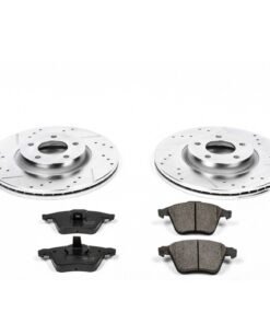 Powerstop K5279 Front Brake Disc and Pad Kit 2-wheel set for 2007-2013 Mazda 3