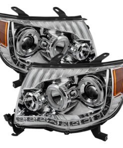 Xtune Toyota Tacoma 05-11 Halo Projector Headlights Chrome PRO-JH-TT05-LED-C