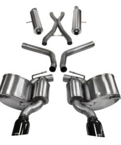 Corsa 12-14 Jeep Grand Cherokee 6.4L V8 Black Sport Cat-Back Exhaust
