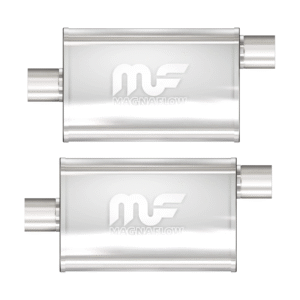 MagnaFlow 11256 4" X 9" Oval Center/Offset Straight Through Mufflers - Set of 2