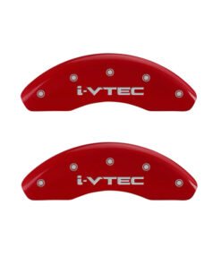 MGP 4 Caliper Covers Engraved Front & Rear i-Vtec Red finish silver ch
