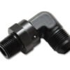 Vibrant -4AN to 1/4in NPT Male Swivel 90 Degree Adapter Fitting
