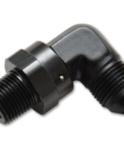 Vibrant -4AN to 1/4in NPT Male Swivel 90 Degree Adapter Fitting