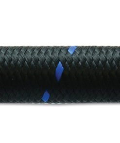 Vibrant -10 AN Two-Tone Black/Blue Nylon Braided Flex Hose (10 foot roll)