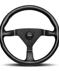 Momo Montecarlo Steering Wheel 350 mm - Black Leather/Black Stitch/Black Spokes