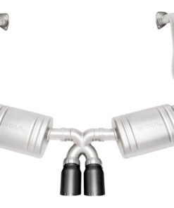 SOUL 09-12 Porsche 987.2 Cayman / Boxster Valved Exhaust - Slash Cut Satin Black Tips