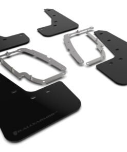 Rally Armor 17-22 Tesla Model 3 Black UR Mud Flap - Metallic Black Logo