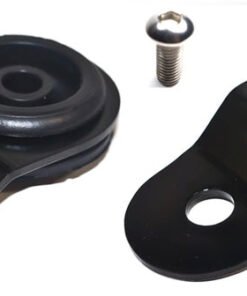 Torque Solution Radiator Mount Combo with Inserts (Black) : Mitsubishi Evolution 7/8/9