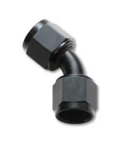 Vibrant -12AN X -12AN Female Flare Swivel 45 Deg Fitting (AN To AN) -Anodized Black Only