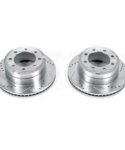 Power Stop 13-19 Ford F-250 Super Duty Rear Evolution Drilled & Slotted Rotors - Pair