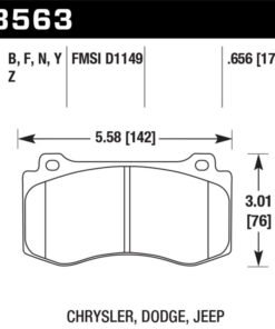 Hawk 2005-2014 Chrysler 300 C SRT8 6.1 HPS 5.0 Front Brake Pads