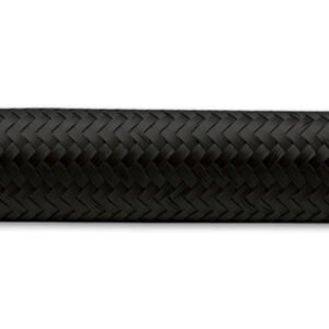 Vibrant -6 AN Black Nylon Braided Flex Hose (20 foot roll)