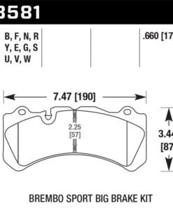 Hawk Brembo Rear BBK DTC-60 Brake Pads