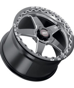 Weld 15x10 Ventura Beadlock 5x115 ET22 BS6.4 Gloss BLK MIL DIA 78.1