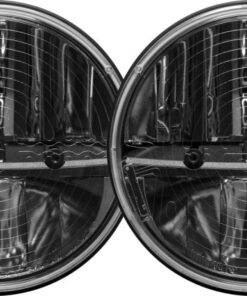 Rigid Industries 7in Round Headlights w/ Heated Lens & H13 to H4 Adaptors - Set of 2