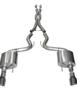 Corsa 15-17 Ford Mustang GT Coupe 5.0L 3in Sport Cat-Back Exhaust Dual Rear Exit w/ Gun Metal Tips