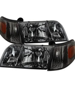 Xtune Crown Victoria 98-11 Crystal Headlights w/ Corner Lights Set Smoked HD-JH-CRVI98-SET-SM