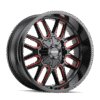 Mayhem 8107 Cogent 20x9 / 6x135 BP / 18mm Offset / 106mm Hub Black w/ Prism Red Wheel
