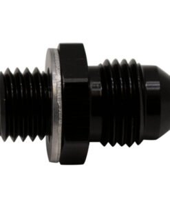 DeatschWerks 6AN Male Flare to M12 X 1.5 Male Metric Adapter (Incl Washer) - Anodized Matte Black