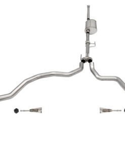 Corsa 2021-2022 Ford F-150 SuperCrew/6.5in Bed 3.5L V6 Sport Cat-Back Dual Rear Exit-Black PVD