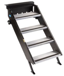 MORryde STP-213 StepAbove Gen 2 8"R Aluminum Black 4 Entry Steps