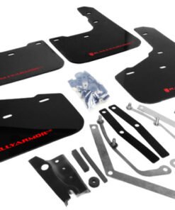 Rally Armor 13+ Ford Fiesta ST Black Mud Flap w/ Red Logo