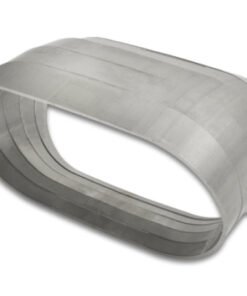 Vibrant Vertical 304 SS Oval Pie Cuts 4in OD Tight 45 Degree Elbow Centerline Radius 3.3in- Set of 5