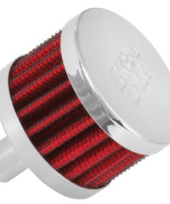 K&N Steel Base Chrome Top Crankcase Vent Filter 1/2in. Vent / 2in. OD / 1-1/2in. Height
