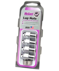 McGard Hex Lug Nut (Reg. Shank - .746in.) 1/2-20 / 13/16 Hex / 1.65in. Length (4-Pack) - Chrome