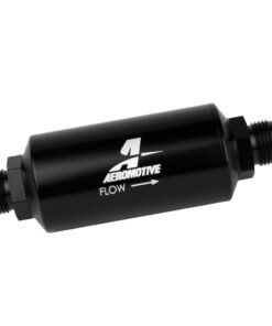 Aeromotive In-Line Filter - AN -10 size Male - 10 Micron Microglass Element - Bright-Dip Black
