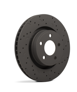 Hawk Talon 2009 Cadillac CTS V Brembo Caliper Drilled and Slotted Rear Brake Rotor Set