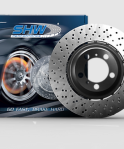 SHW 20-21 BMW X3 M 3.0L Right Front Cross-Drilled Lightweight Brake Rotor