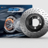 SHW 13-16 BMW M5 4.4L Left Front Cross-Drilled Lightweight Brake Rotor