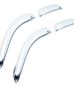 AVS 04-12 Chevy Colorado Crew Cab Ventvisor Front & Rear Window Deflectors 4pc - Chrome