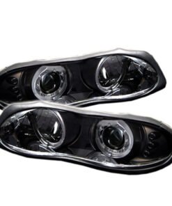 Spyder Chevy Camaro 98-02 Projector Headlights LED Halo LED Blk - Low H1 PRO-YD-CCAM98-HL-BK