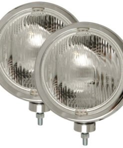 ANZO Off Road Halogen Light Universal H3 8in Round Slimline Off Road Light Chrome