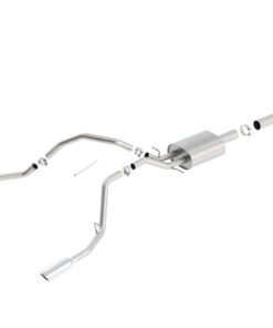 Borla 14 Silv/Sierra 1500 EC Std/CC Short 143.5in WB ATAK Single Split Rear Exit Cat-Back Exhaust
