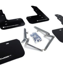 Rally Armor 17-18 Honda Civic Type R (Type R Only) UR Black Mud Flap w/ White Logo