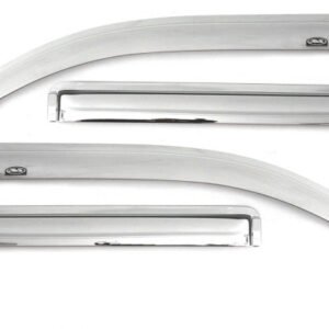AVS 11-17 Jeep Compass (Old Body Style) Ventvisor Front & Rear Window Deflectors 4pc - Chrome