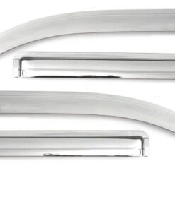 AVS 13-18 Ford Fusion Ventvisor Outside Mount Front & Rear Window Deflectors 4pc - Chrome
