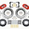 Wilwood Narrow Superlite 4R Front Hat Kit 14.00in Drill Red 76-77 Ford Bronco Dana 44 w/Lines