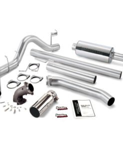 Banks Power 98-02 Dodge 5.9L Ext Cab Monster Exh w/ Power Elbow - SS Single Exh w/ Chrome Tip